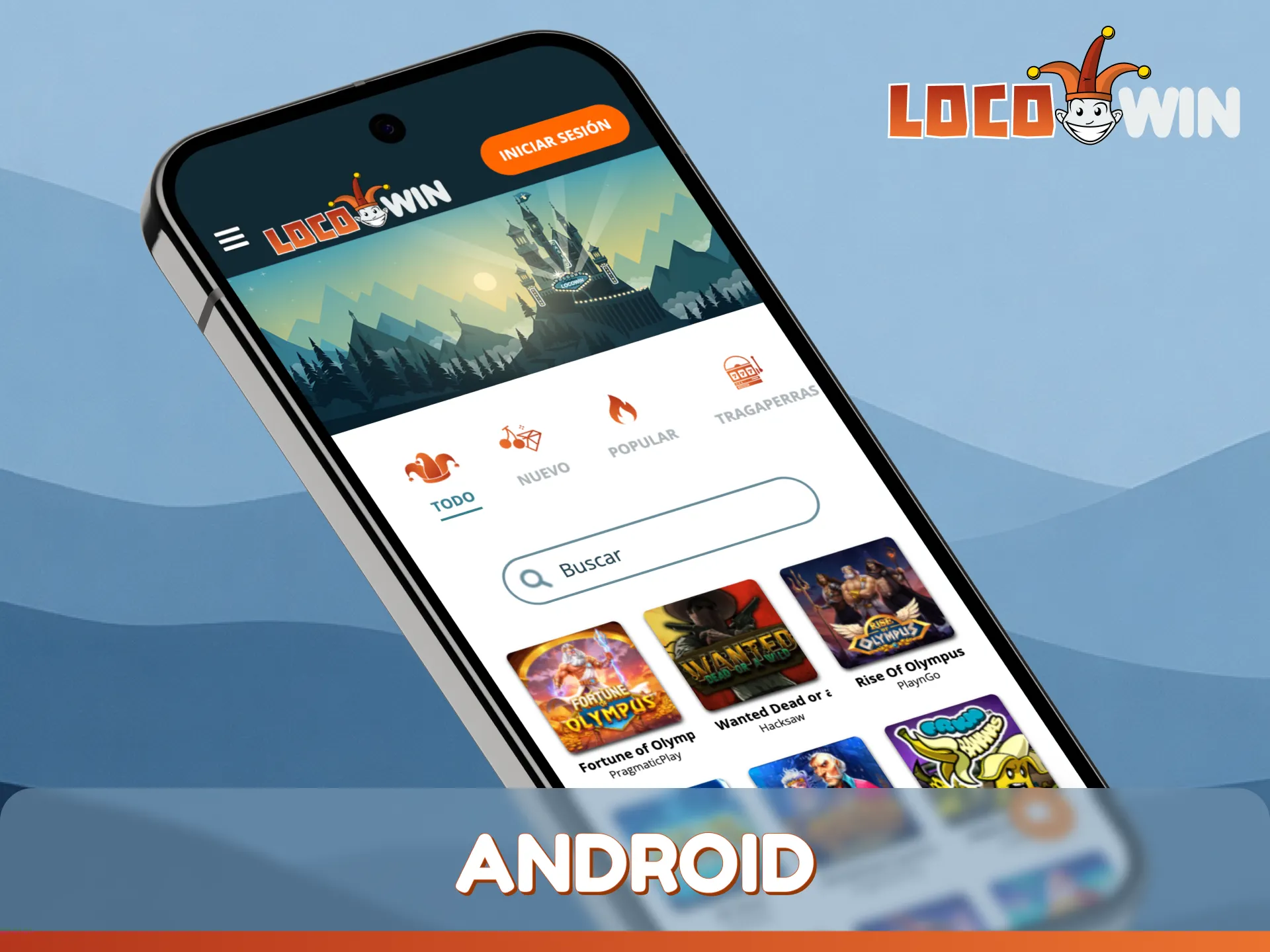Instala la aplicación oficial LocoWin en Android para disfrutar de juegos de alto rendimiento.