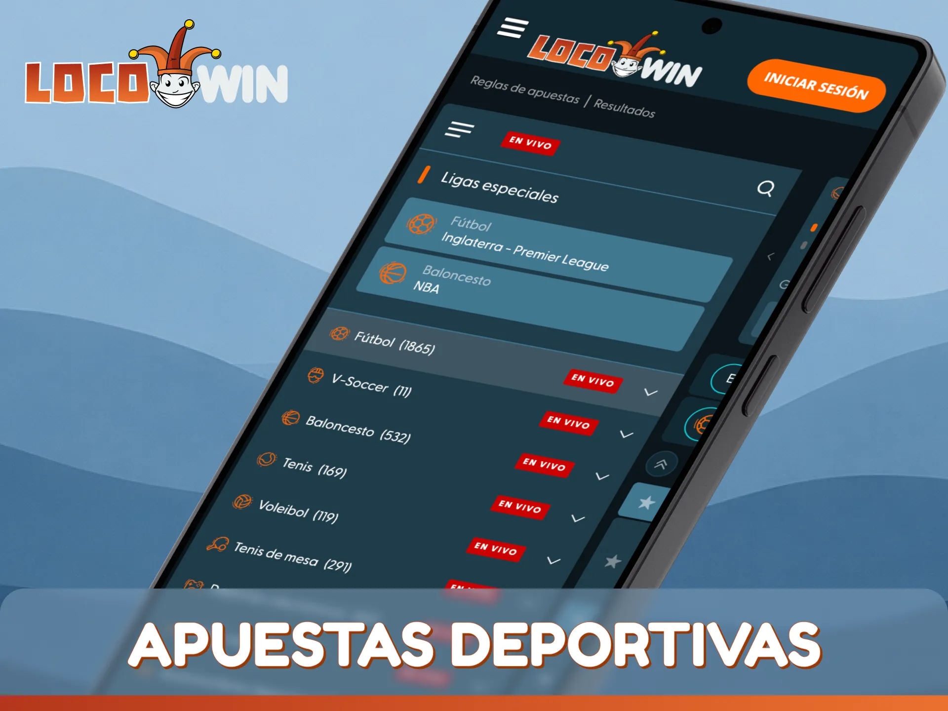 Realiza apuestas en tus equipos favoritos con la aplicación de apuestas deportivas LocoWin.