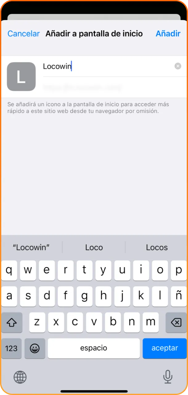 Complete el proceso para finalizar la instalación de la aplicación LocoWin en iOS.