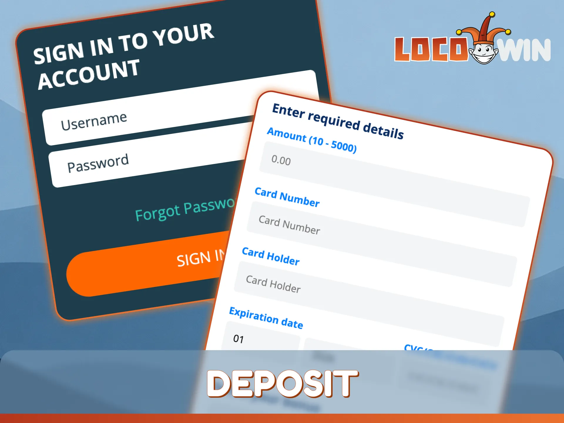 Follow the tutorial on how to make a deposit via app safely.
