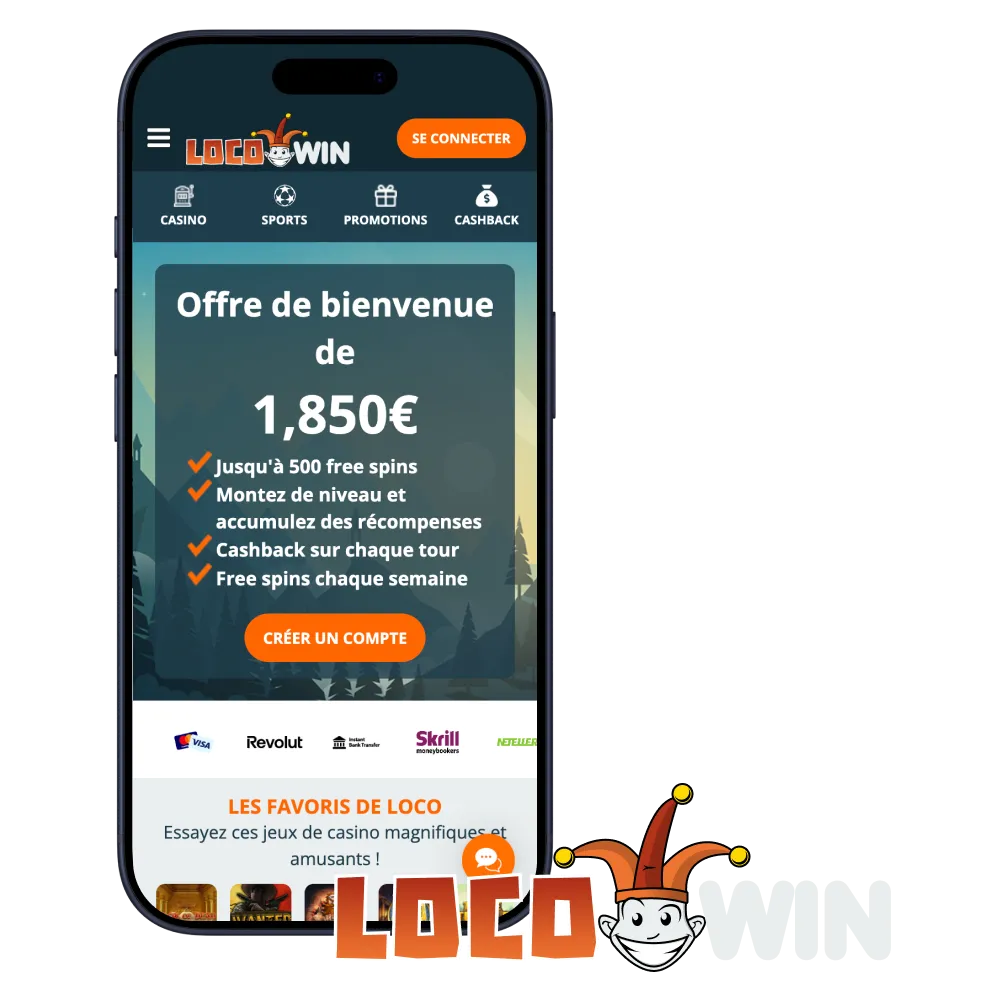 Téléchargez l'application LocoWin pour Android et iOS et commencez votre aventure mobile.