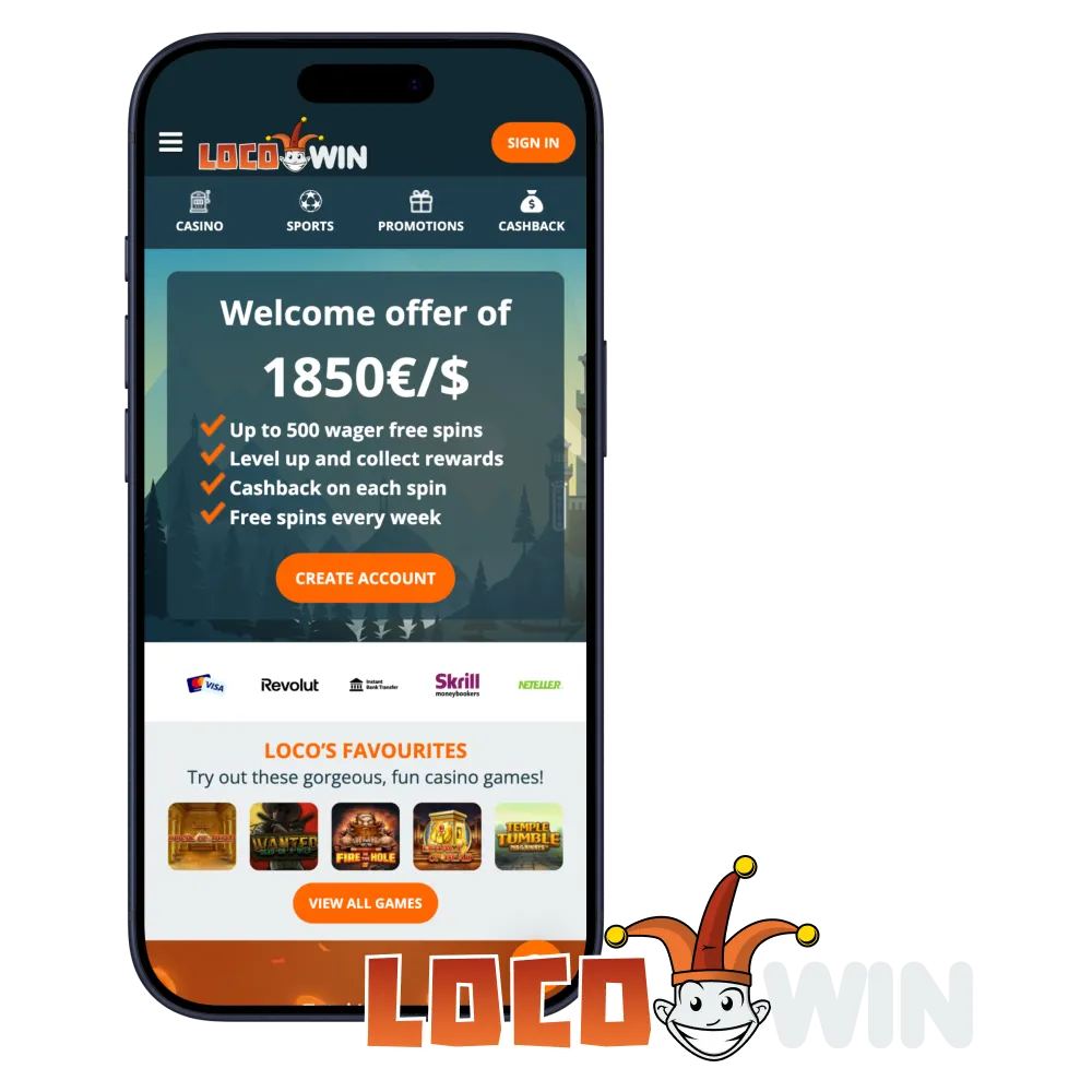 Download LocoWin App for Android and iOS to start your mobile journey.