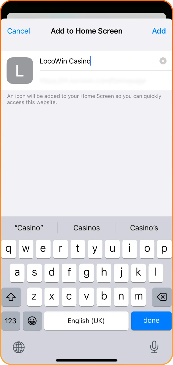 Complete the process to finish the LocoWin App installation on iOS.