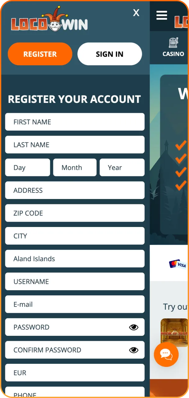 Register and collect your winnings now at Locowin.