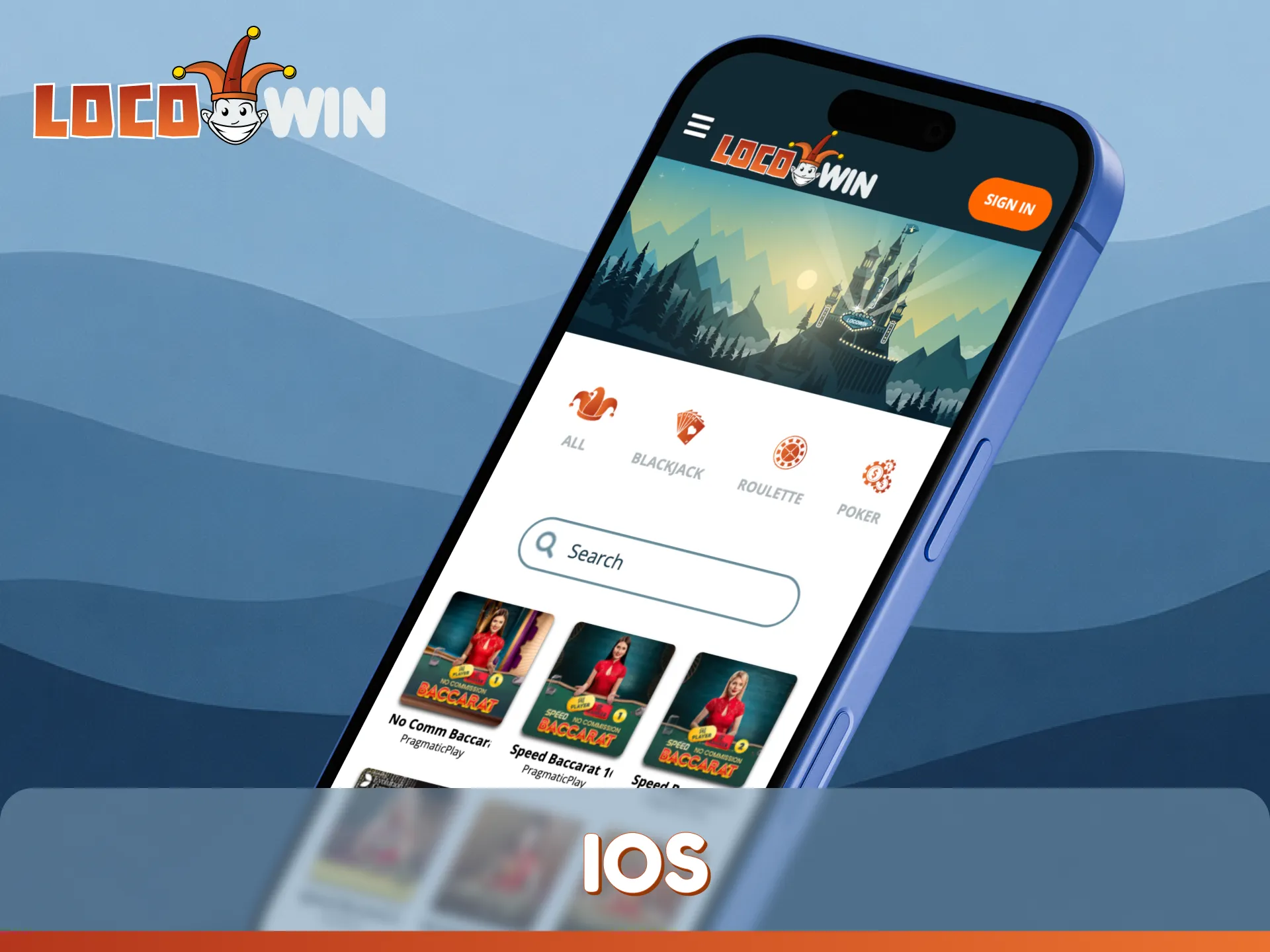 Visit the LocoWin website using your Apple mobile device to get started.
