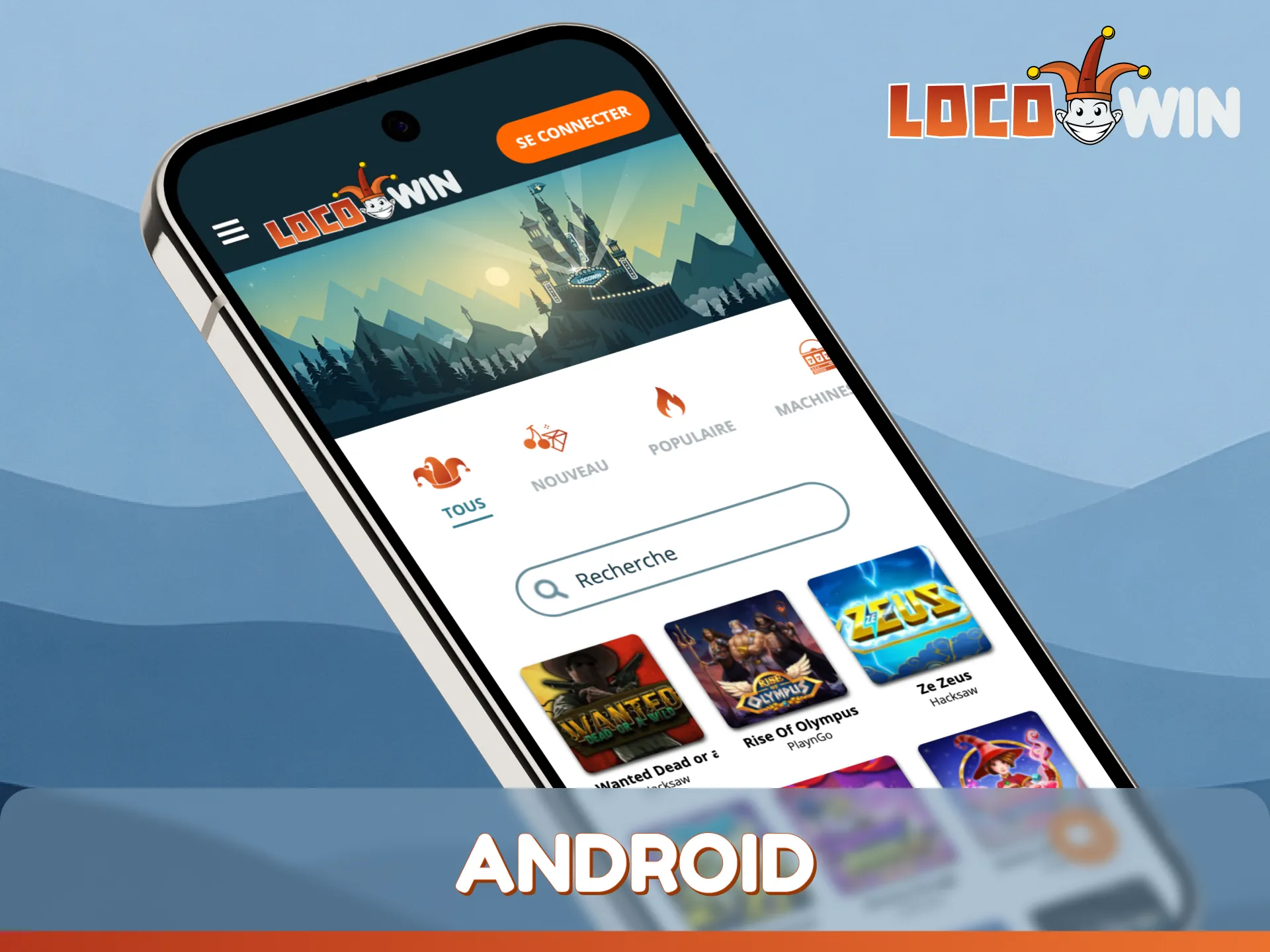 Installez l'application officielle LocoWin sur Android pour des jeux haute performance.