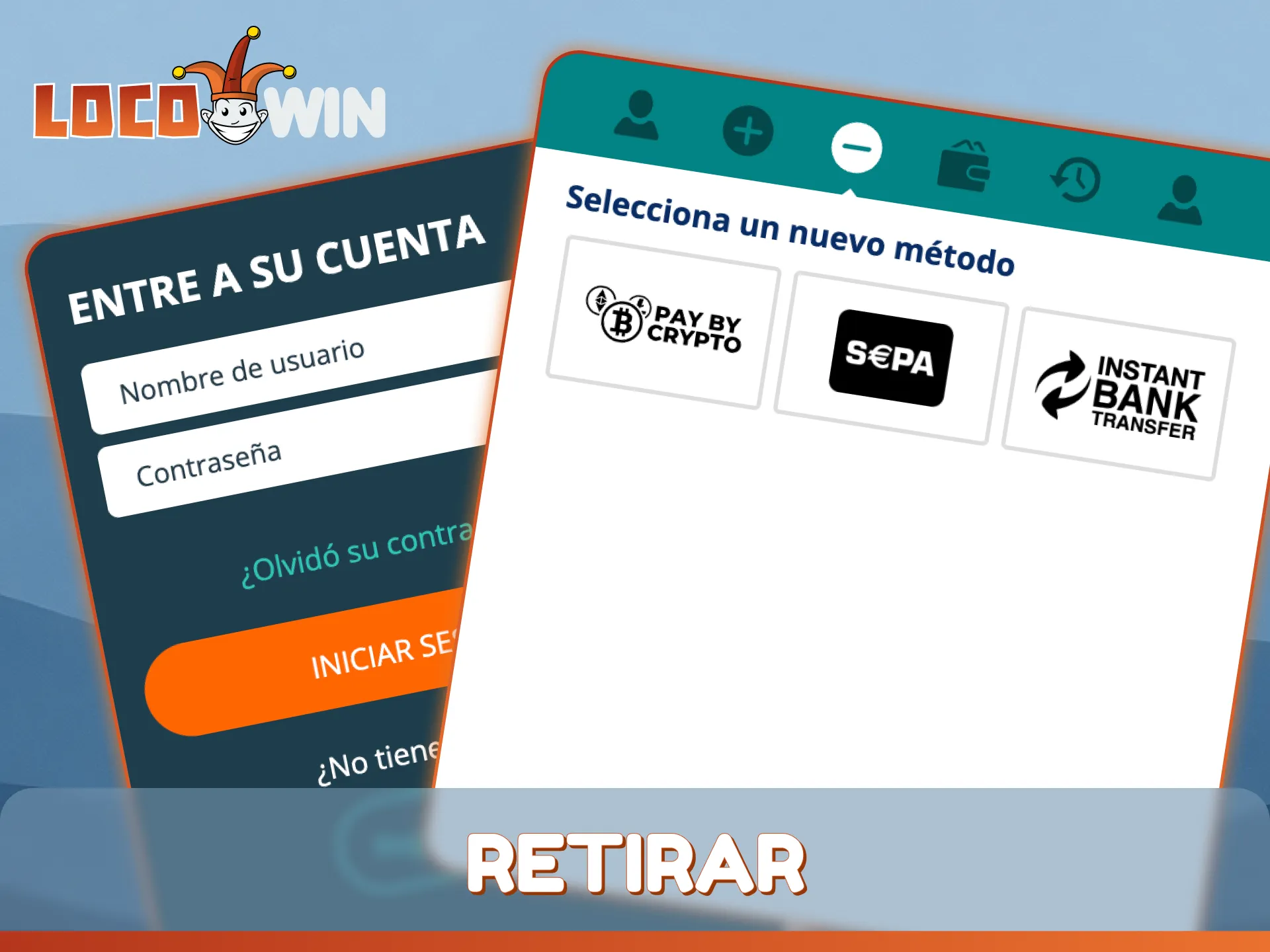 Screenshot der Locowin App Auszahlungsfunktion