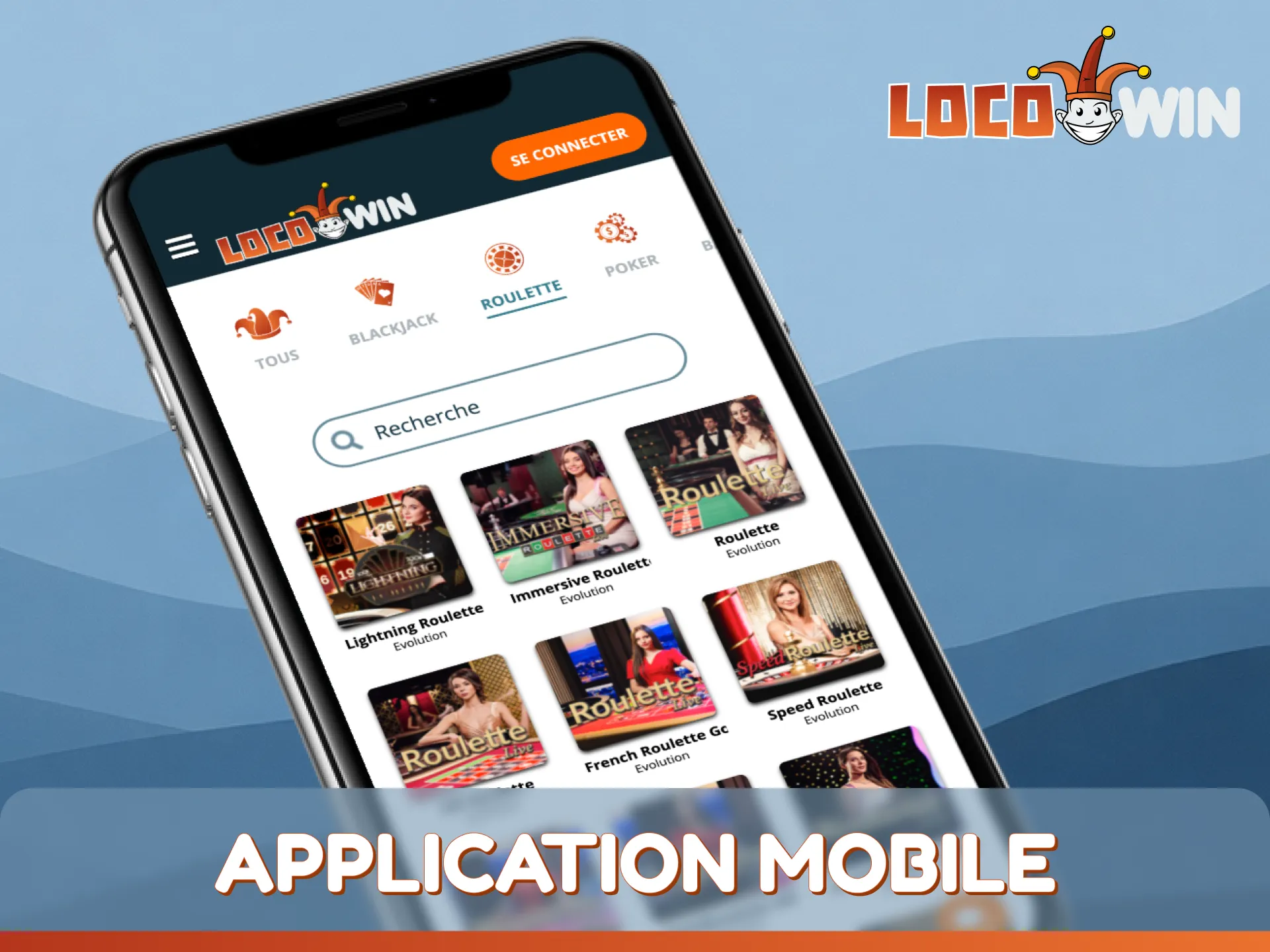 Vivez des sensations fortes et jouez au casino en direct avec l'application mobile de LocoWin.