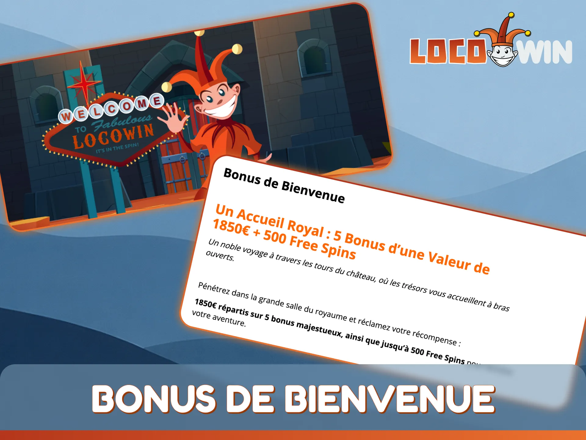 Réclamez votre bonus de bienvenue pour démarrer votre aventure dans l'application mobile LocoWin.