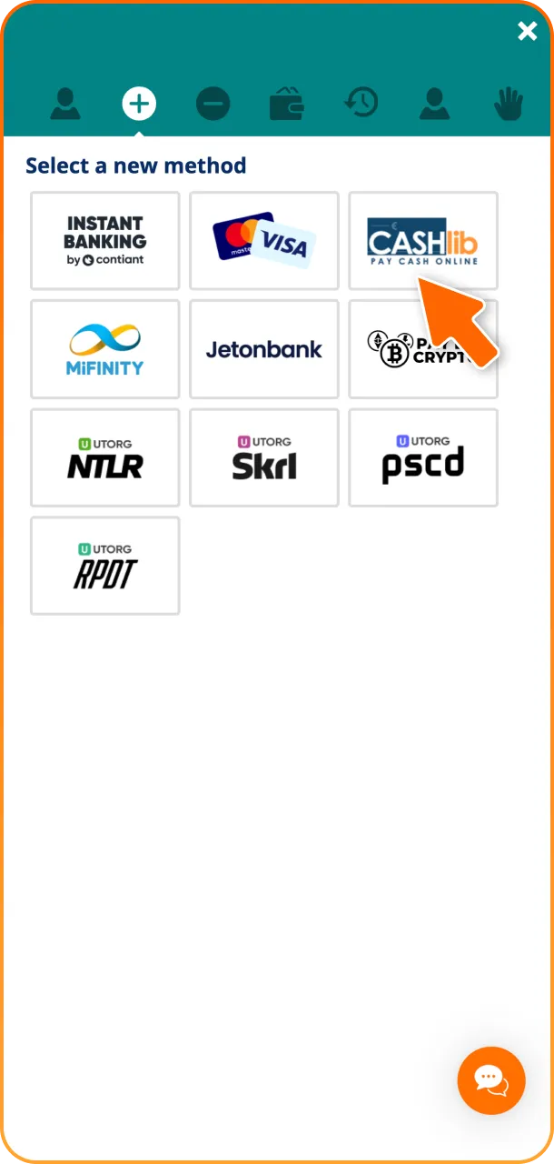 Pick your preferred option and select LocoWin deposit method from the list.