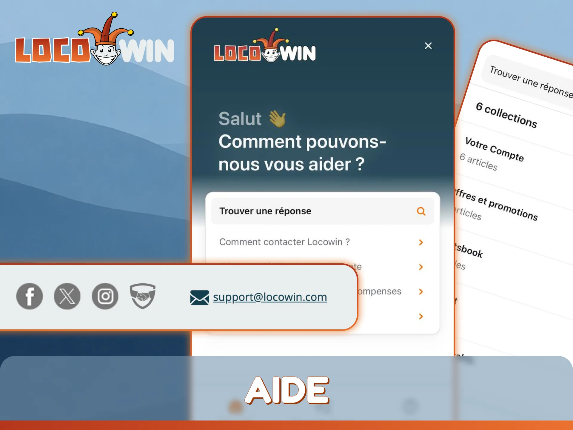 N'hésitez pas à contacter l'équipe si vous avez besoin d'aide pour vous connecter ou vous inscrire sur LocoWin.