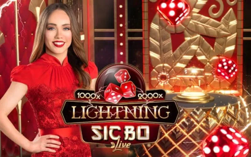 Pon a prueba tu suerte en el casino en vivo Lightning Sic Bo disponible en LocoWin.