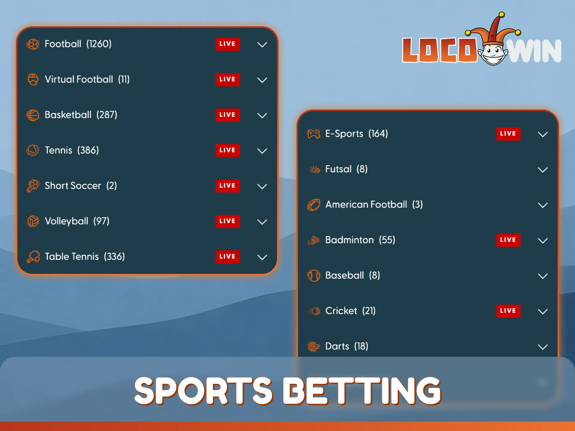 Visit the sports betting section on LocoWin to place winning wagers.