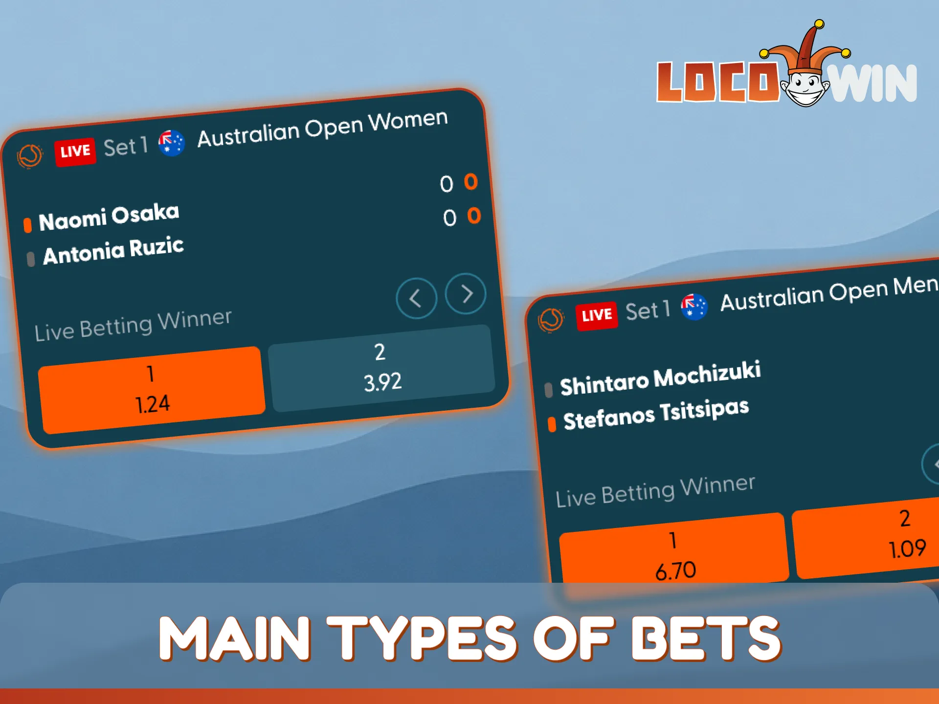 Learn about the main types of bets on LocoWin for sports.