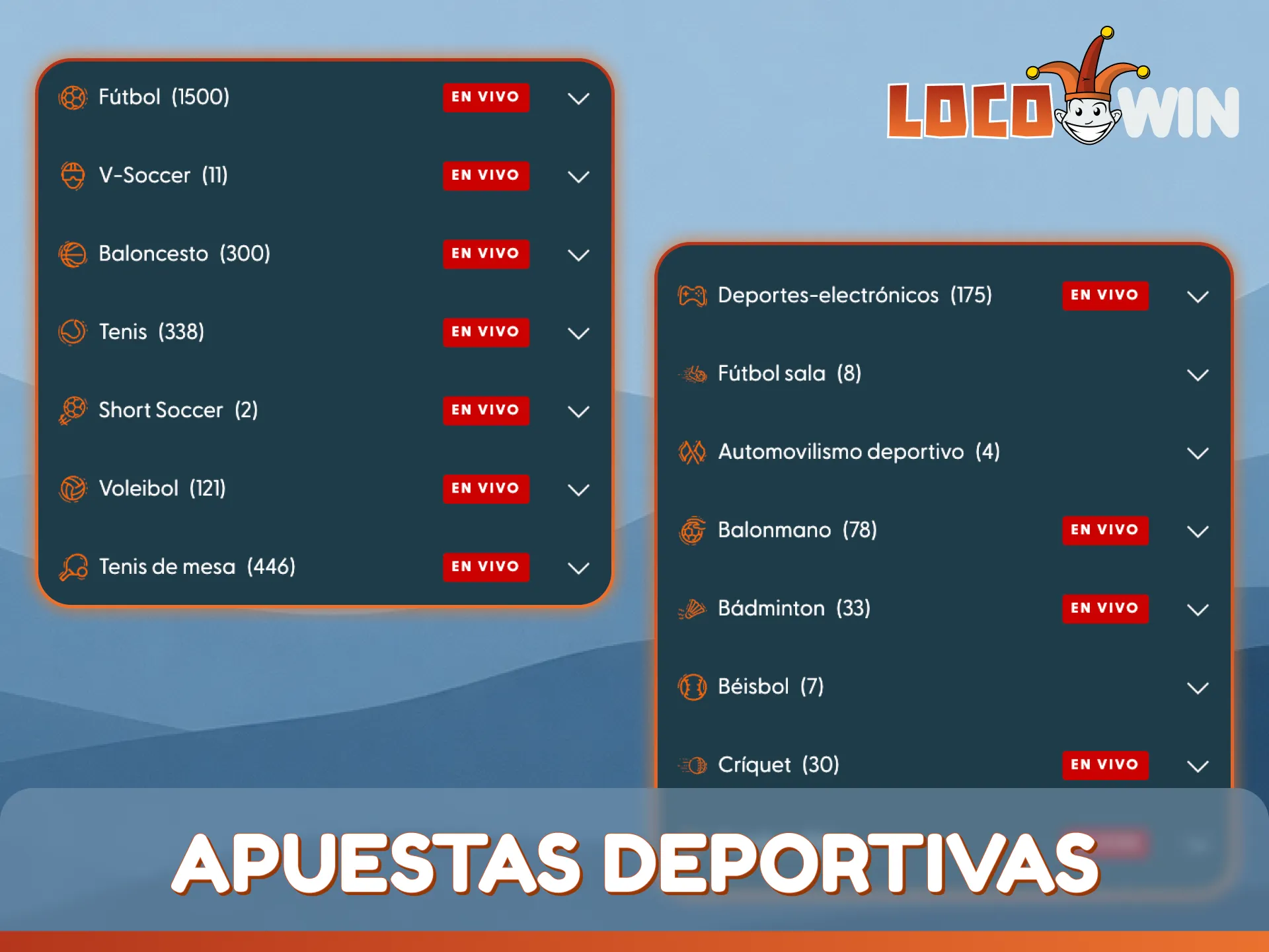 Visita la sección de apuestas deportivas en LocoWin para realizar apuestas ganadoras.