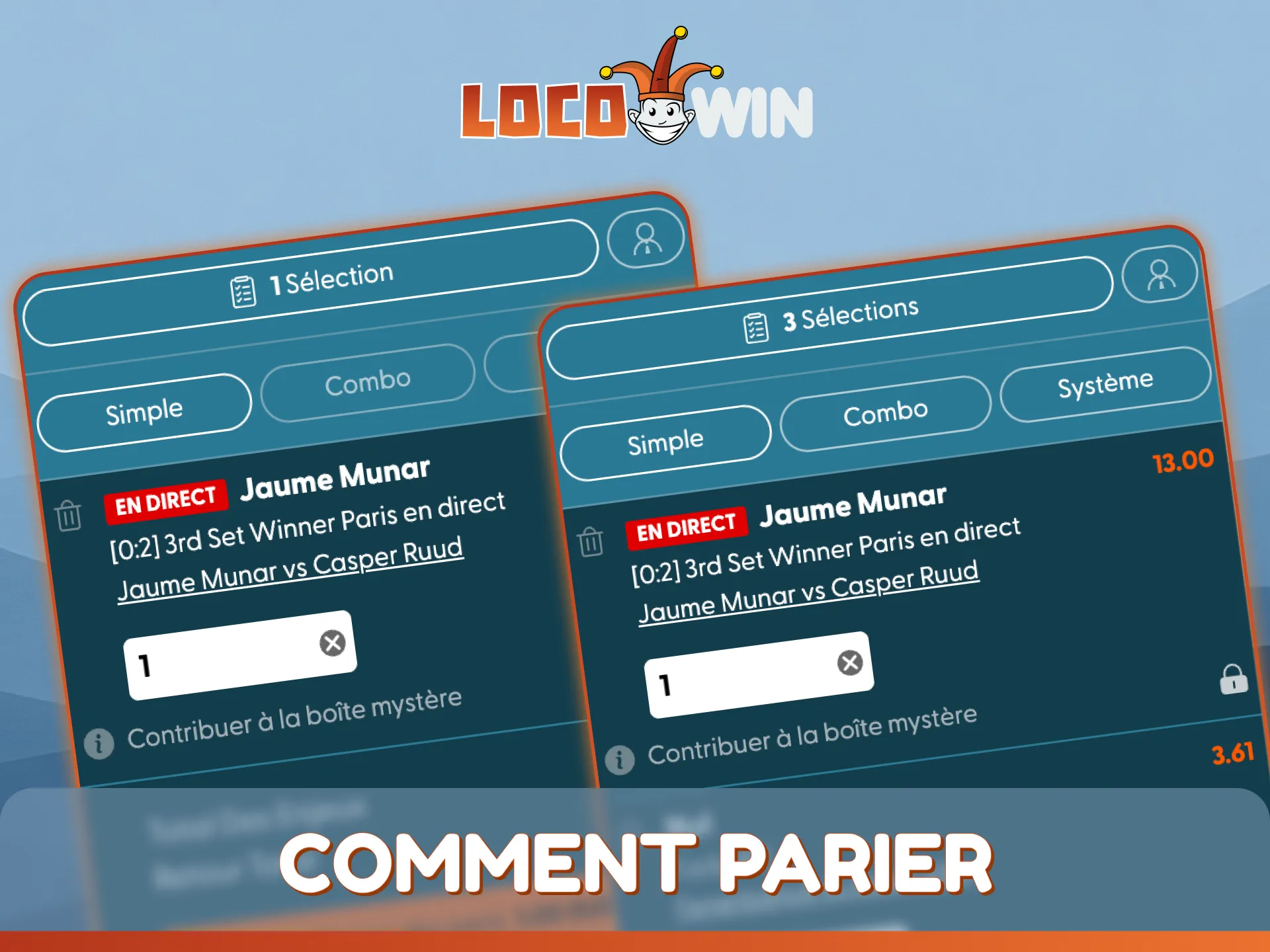 Consultez le tutoriel sur la façon de parier sur la plateforme LocoWin.