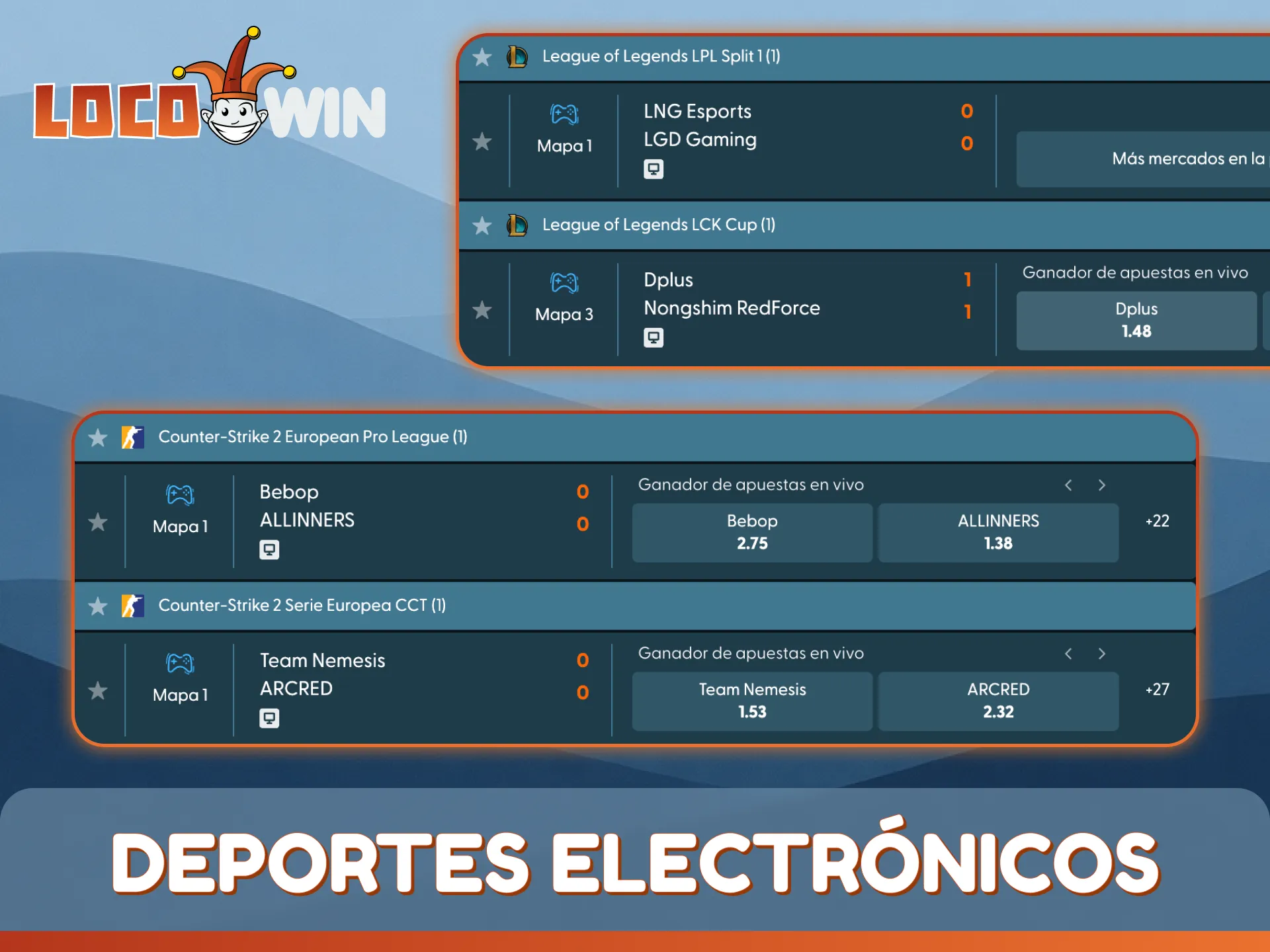 Descubre los deportes electrónicos más populares en los que puedes apostar hoy mismo en LocoWin Home.