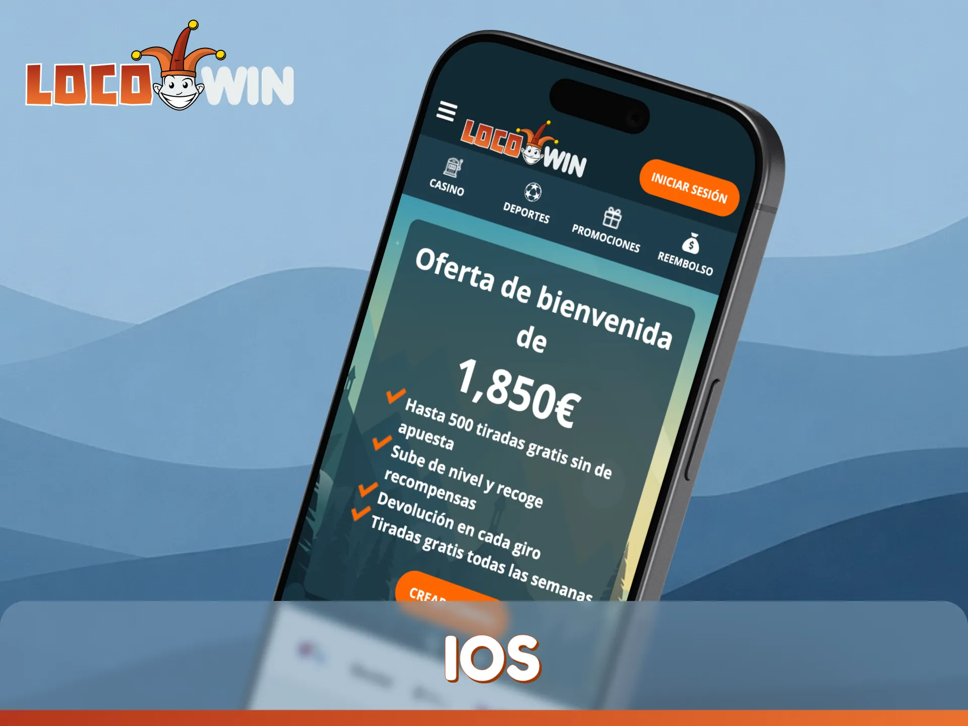 Accede al LocoWin oficial en IOS para disfrutar de una experiencia móvil perfecta.
