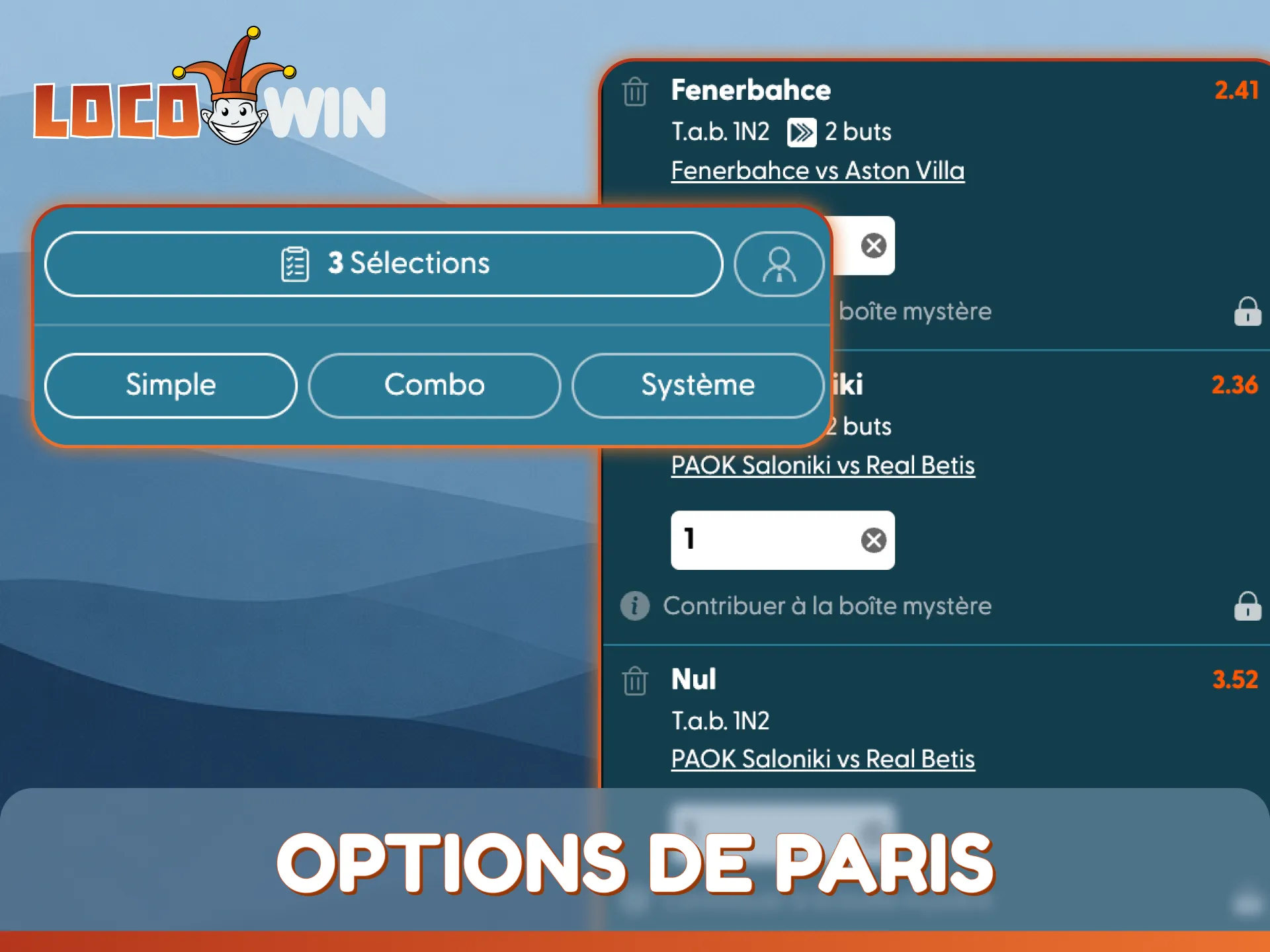 Explorez les différentes options de paris proposées par LocoWin pour augmenter vos chances de gagner.