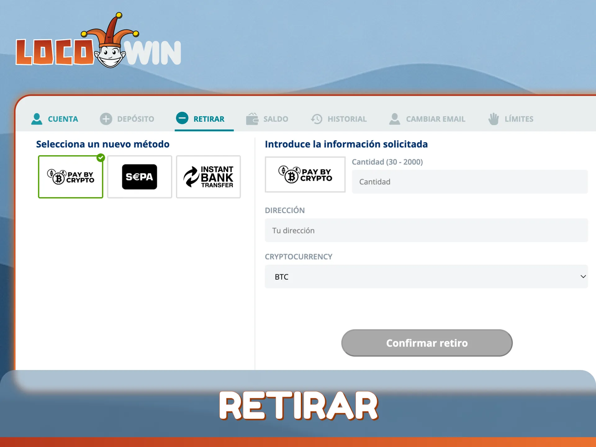 Conozca el proceso oficial de cómo retirar dinero de LocoWin.