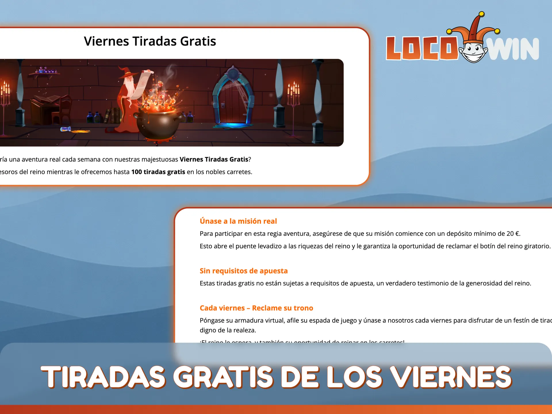Disfruta de giros gratis los viernes para jugar a las mejores tragamonedas en casa de LocoWin.