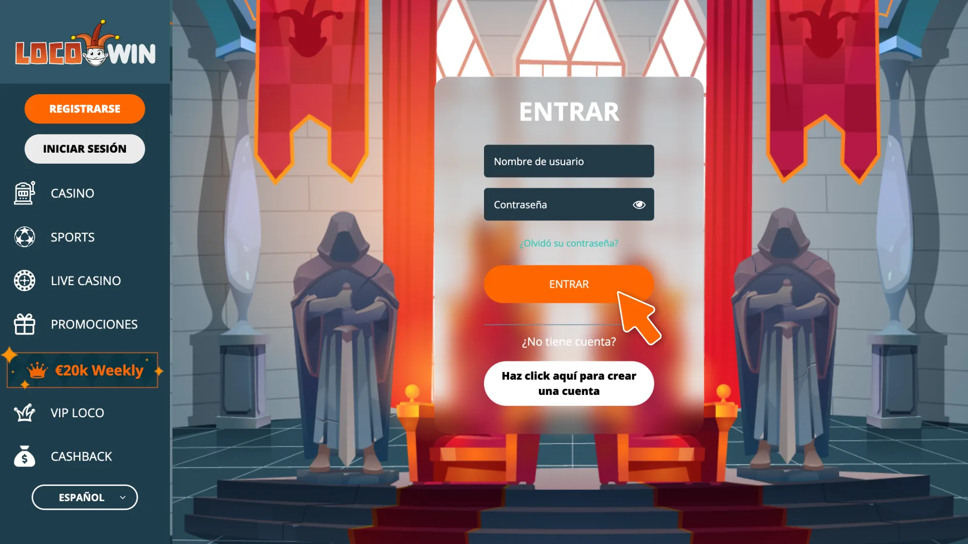 Inicia sesión en tu cuenta para acceder a promociones exclusivas de LocoWin.