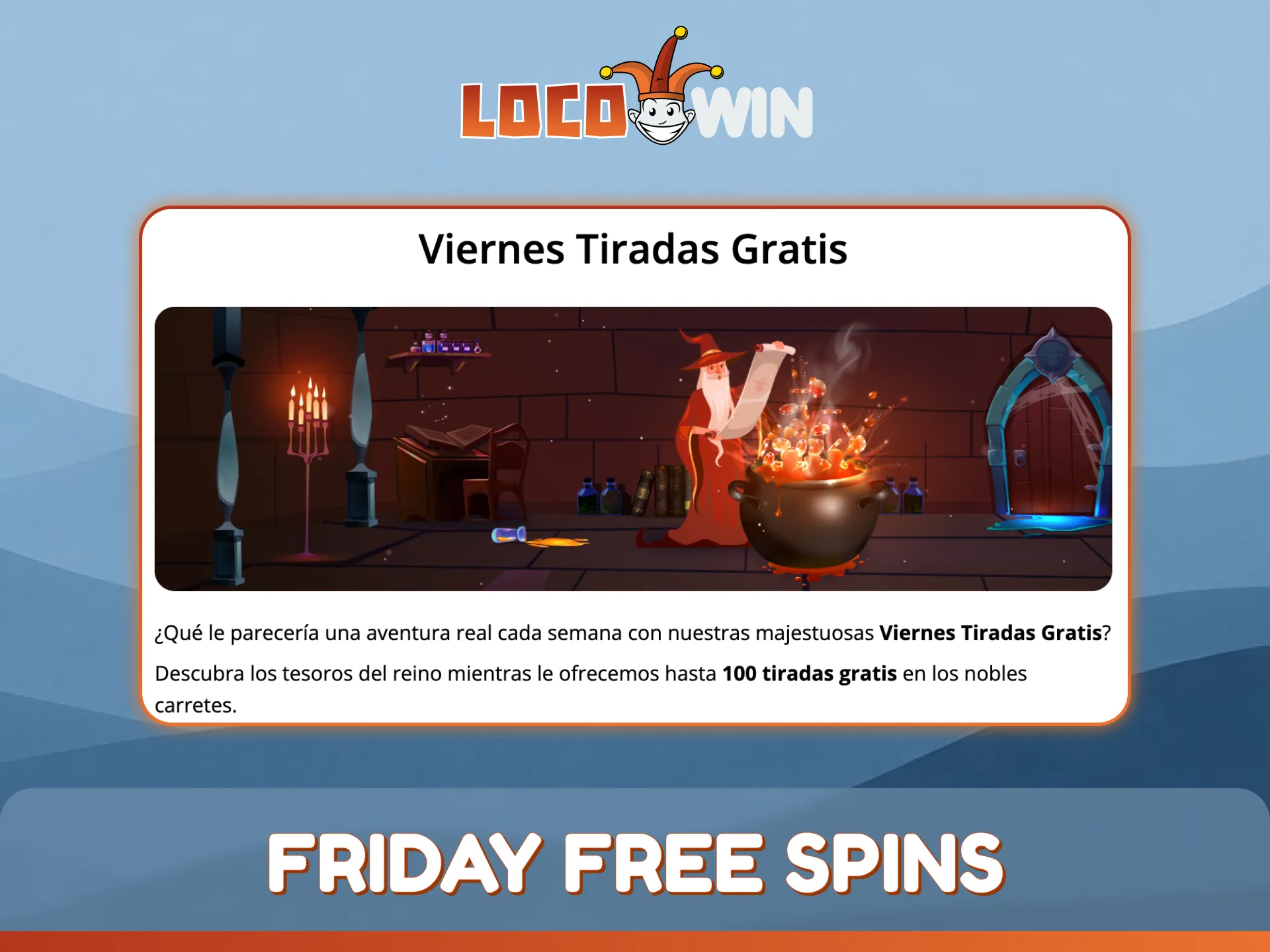 Consigue tus giros gratis del viernes para jugar a las mejores tragamonedas en LocoWin.