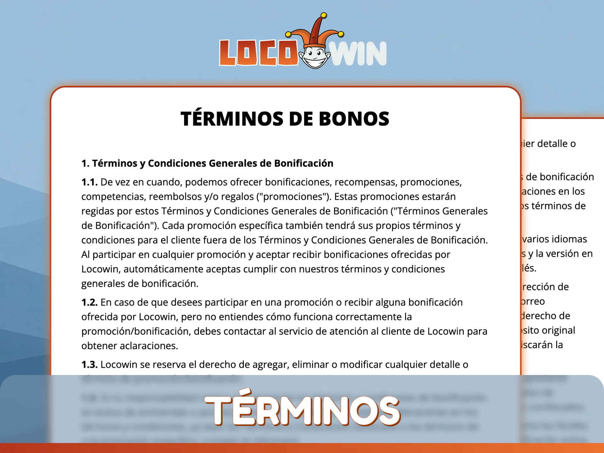 Revise los términos de bonificación y los requisitos de apuesta para cada oferta de LocoWin.