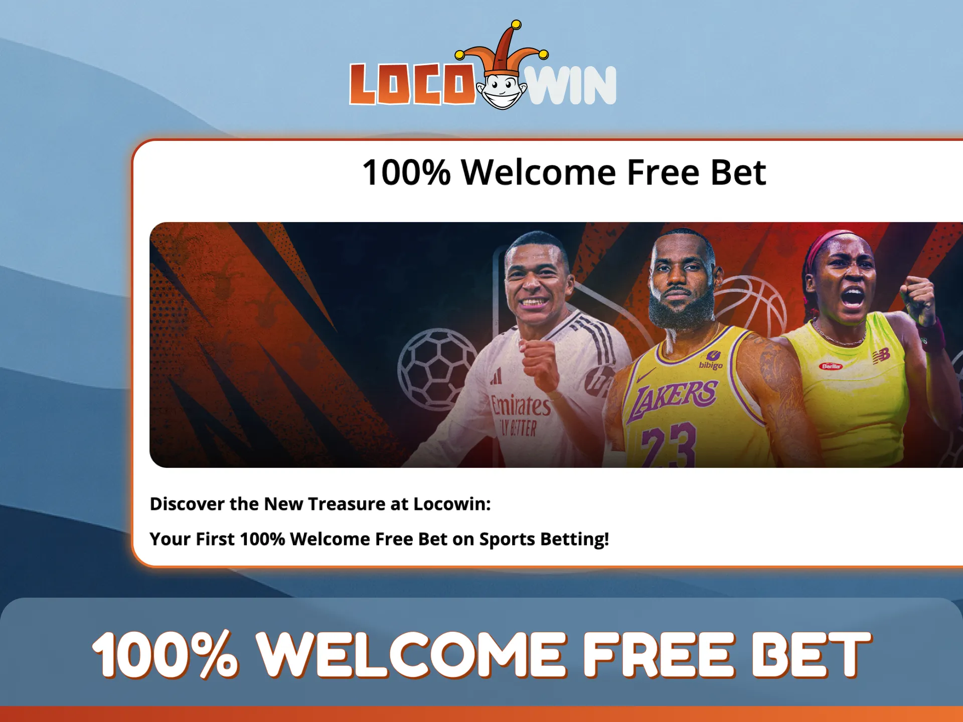Interface des promotions Locowin avec bonus gratuit