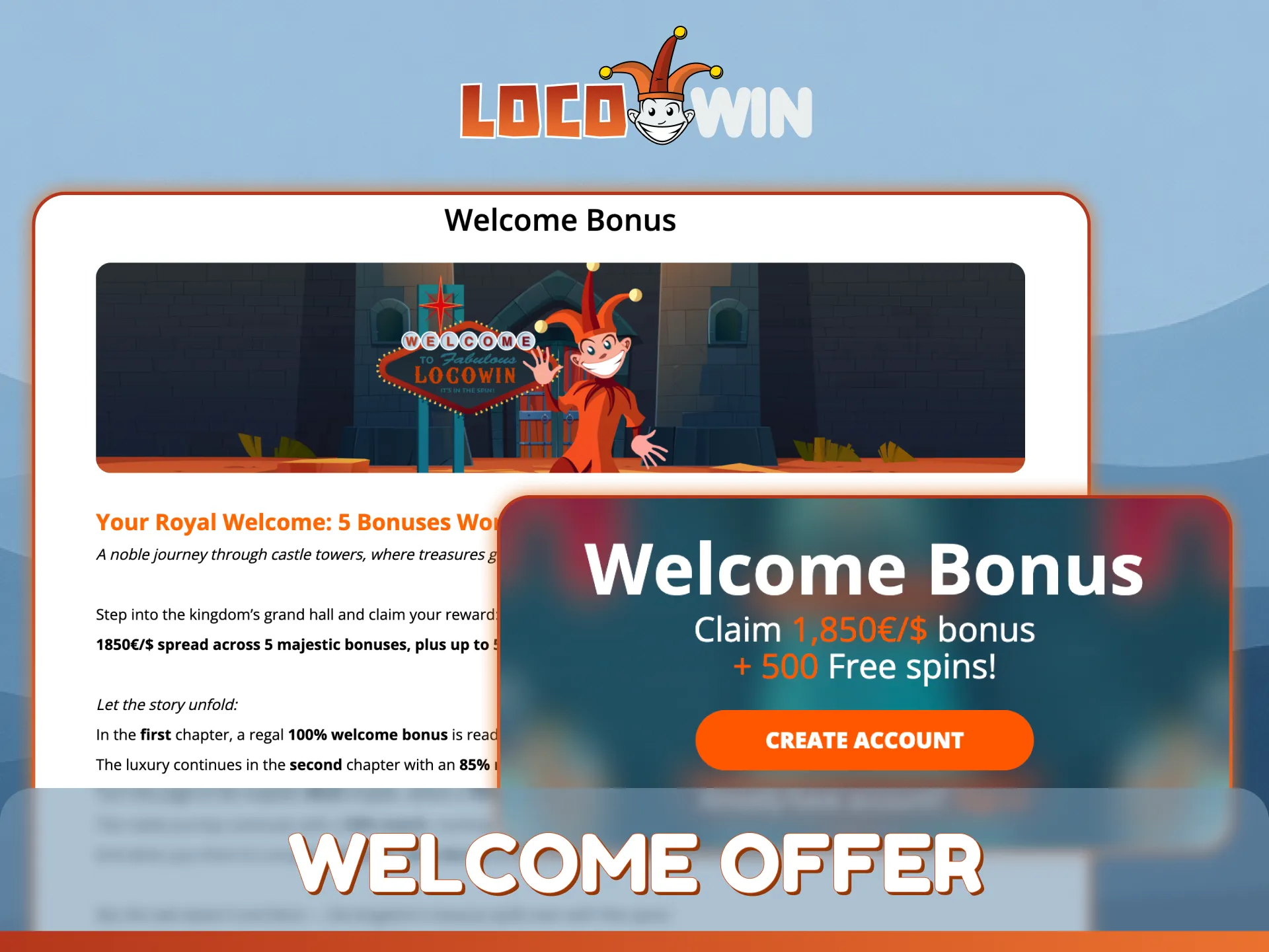 Unlock the LocoWin welcome offer for new players and start winning.