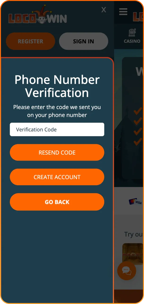 Confirm all information to complete registration and open your LocoWin account.