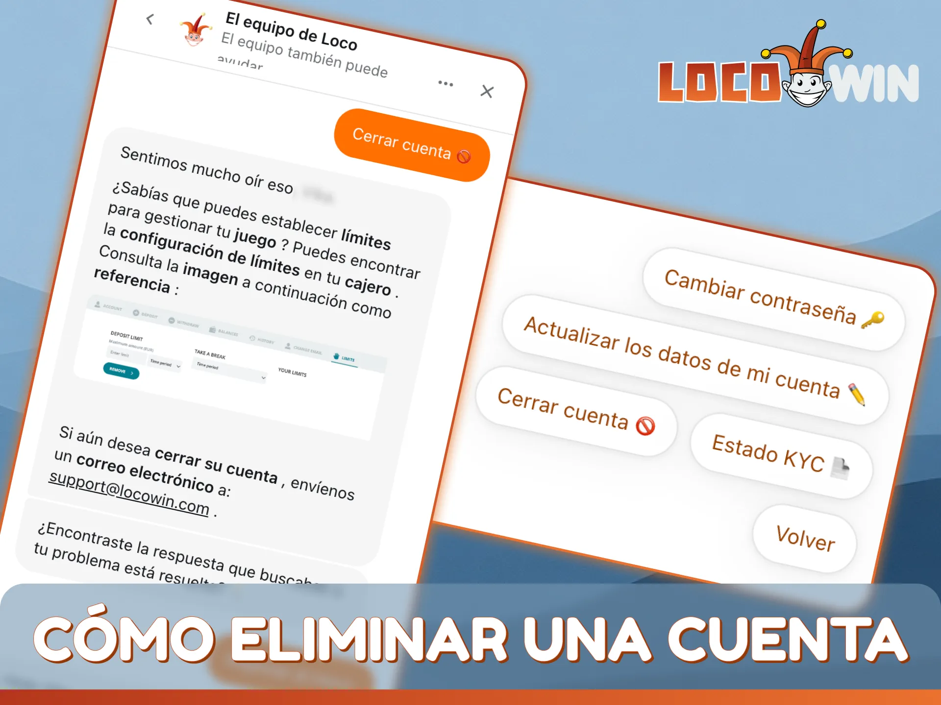 Siga la guía sobre cómo eliminar su cuenta de LocoWin de forma permanente.