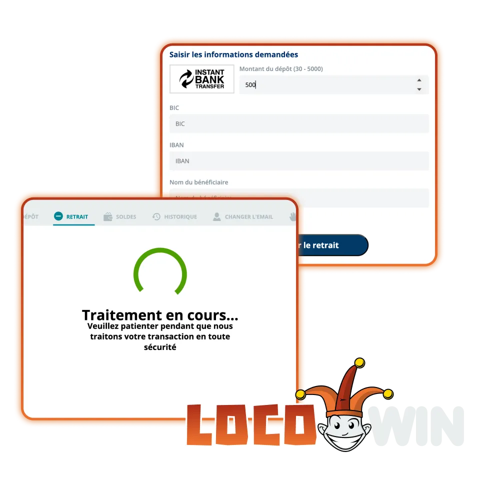 Utilisez le service de caisse officiel de LocoWin pour retirer vos gains.