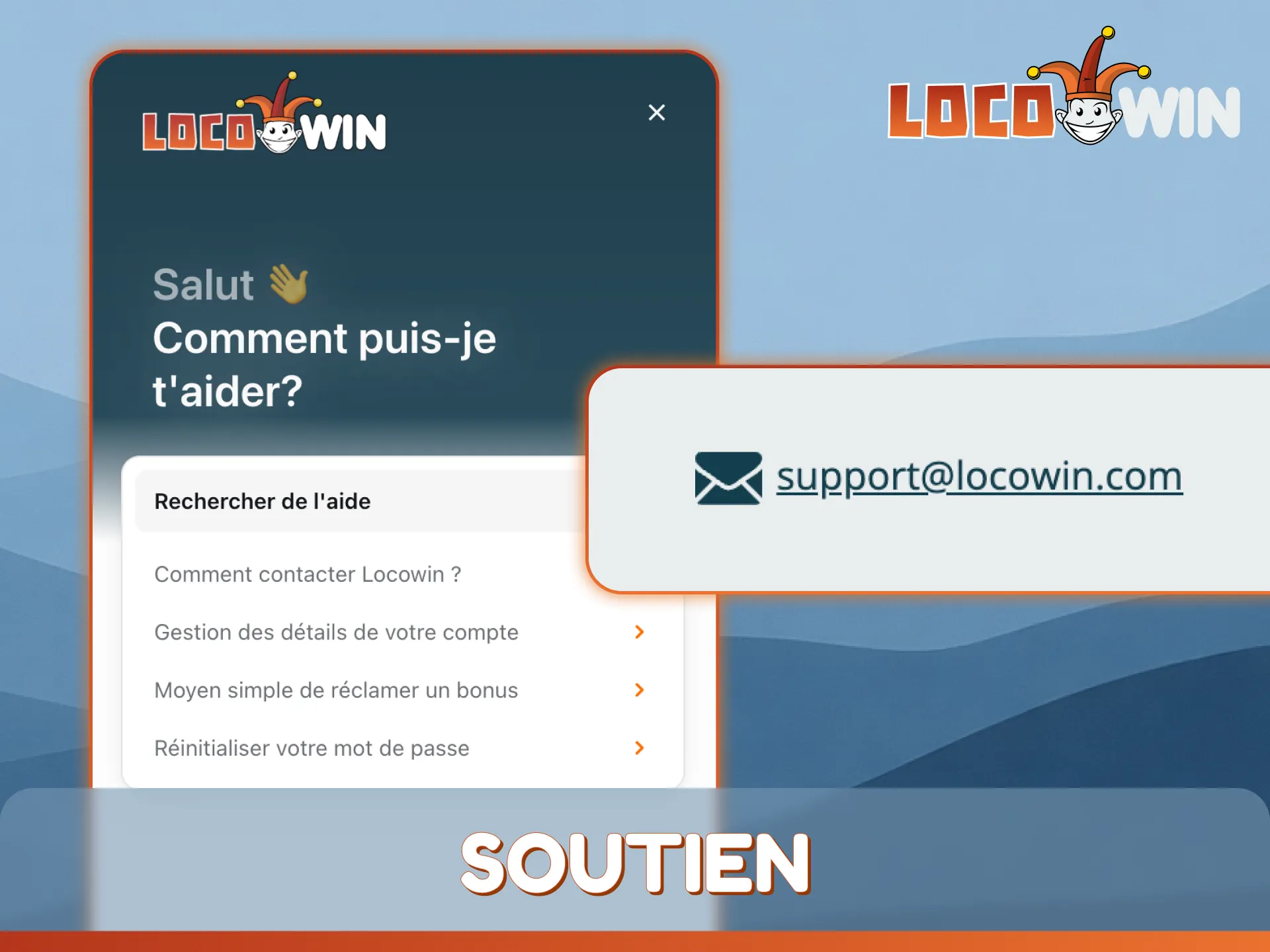 Bénéficiez d'un service VIP dédié chez LocoWin, où nous sommes toujours là.