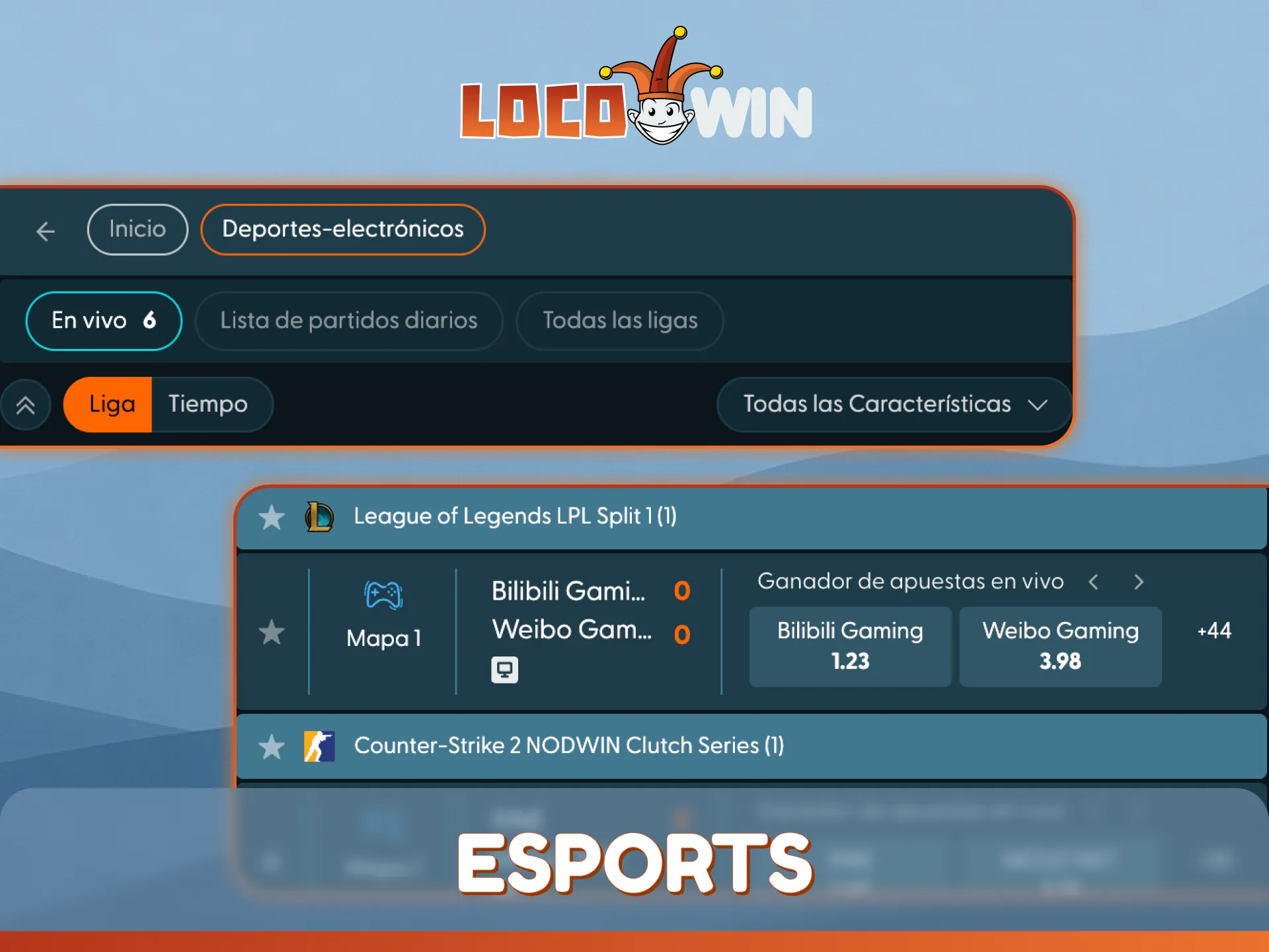 Explora las cuotas competitivas en los últimos eventos de eSports en LocoWin.