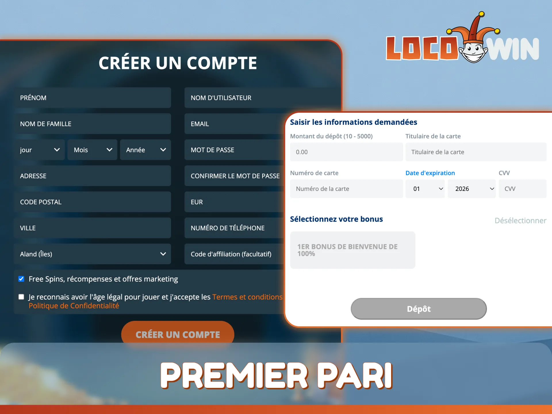 Consultez le guide pour savoir comment placer votre premier pari sur LocoWin.