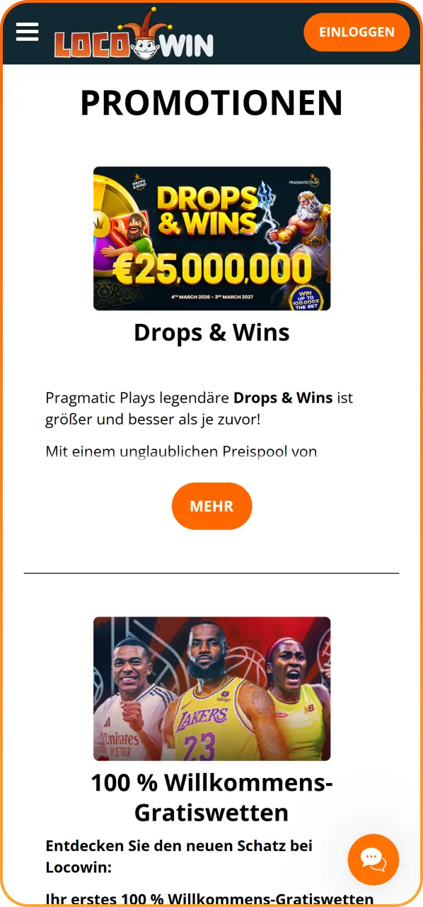 Erlebe die optimierte Darstellung des Kassenbereichs für sichere Transaktionen in der Locowin App.