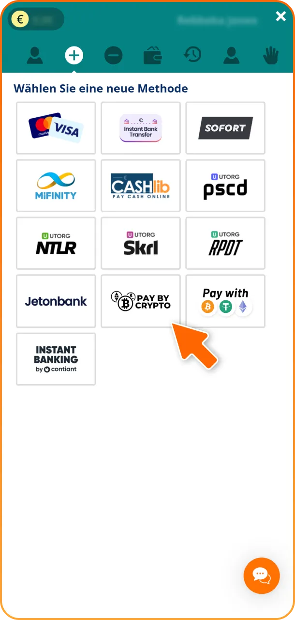 Geben Sie den Einzahlungsbetrag ein und bestätigen Sie die Transaktion im LocoWin Casino.